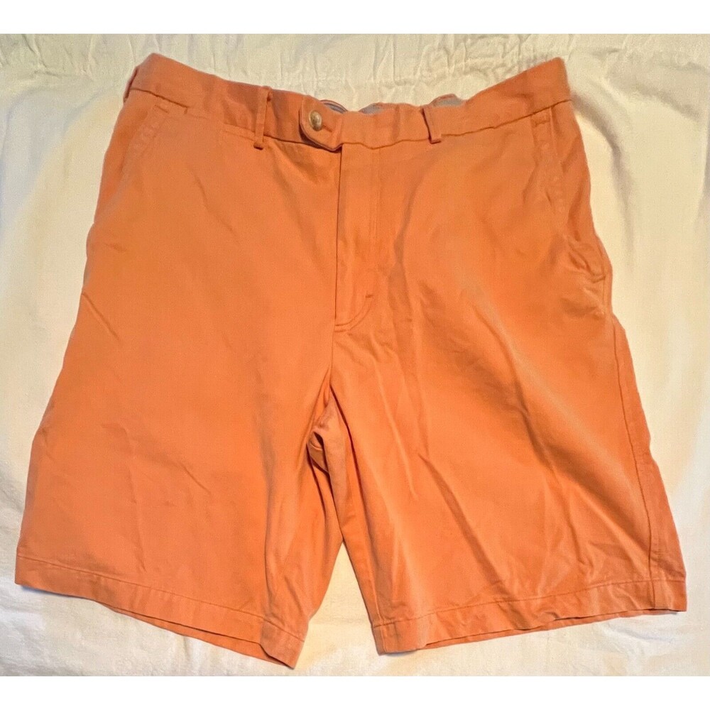 Peter Millar Pima Cotton Men’s Chino Shorts - Peach Color - Size 34 - 1 Stain